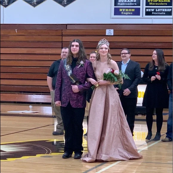 BEAUTIFUL Viper Apparel Prom or special occasion dress! Rose Gold and sparkly! - Picture 2 of 4